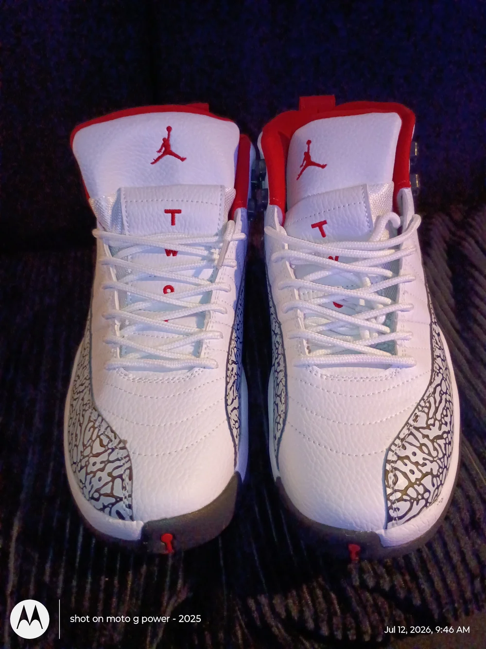 Air Jordan Retro Basketball Sneakers - White/Red